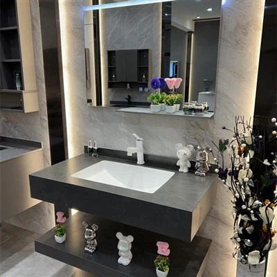 Mueble de baño exterior de pizarra